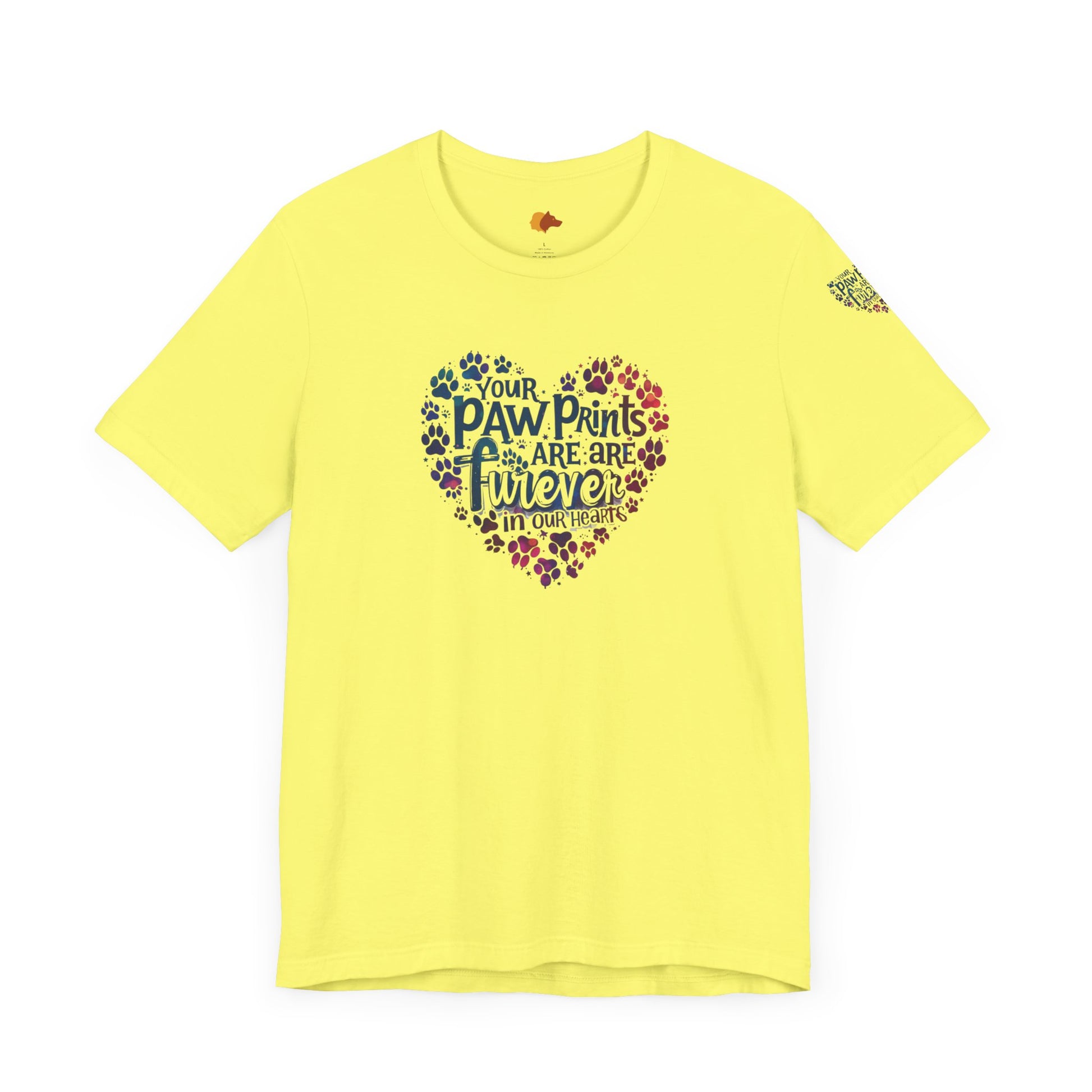Heartfelt Paw Print Tee - Perfect Gift for Dog Lovers, Animal Rescue Support, Pet Memorial, Birthday, Adoption Celebration